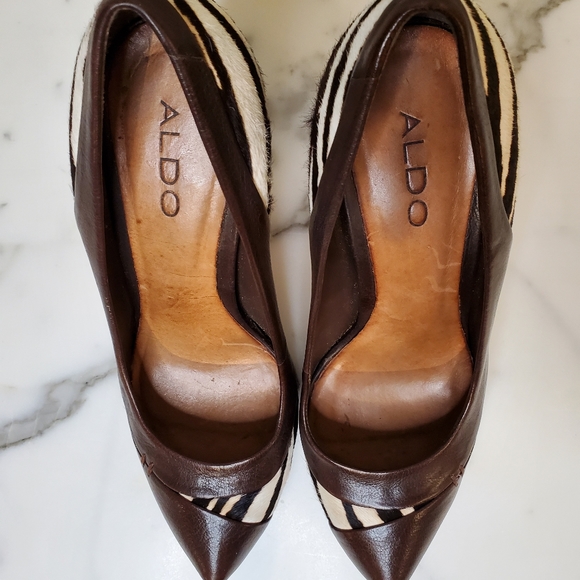 ALDO Zebra Patterned Platform Heels / Size 38 - Picture 3 of 5